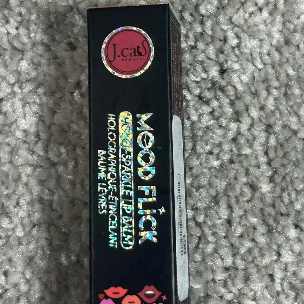 J.Cat Beauty Mood‎ Flick Lip Balm Wishy Washy Holo Sparkle Pink 0.07oz